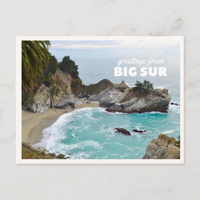Big Sur McWay Waterfall Pacific Coast Highway Postkarte (Vorderseite)