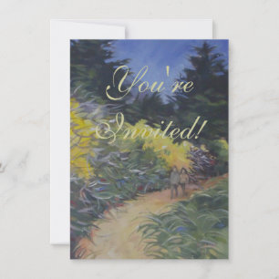 Big Sur Nature Path Landschaftlich Woods Californi Einladung