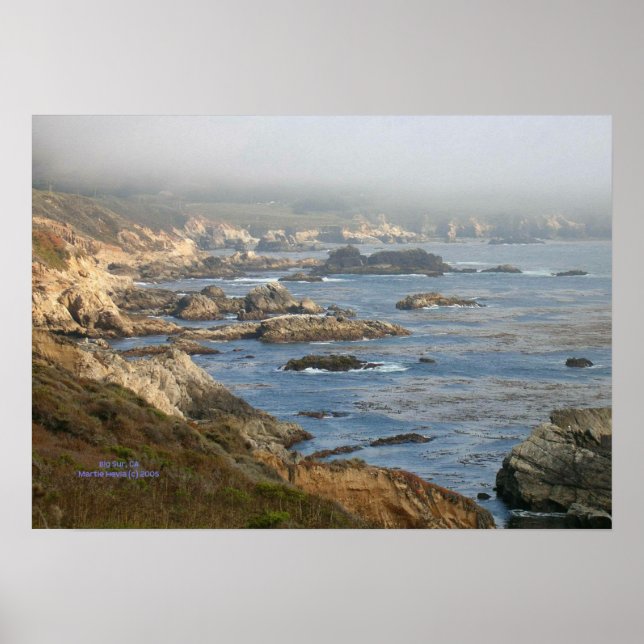 Big Sur Rocky Coast Print - Wählen Sie Ihre Rahmen Poster (Vorne)