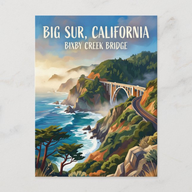 Big Sur USA Postkarte (Vorderseite)