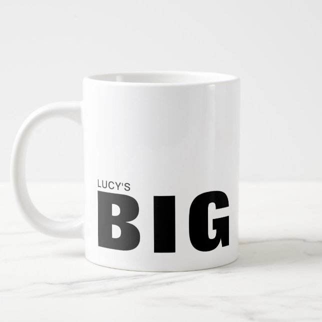 Big Tasse Personalizable Black Text Typografy (Links)