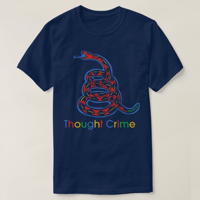 Big Tech dachte Crime Gadsden Snake T-Shirt (Design vorne)