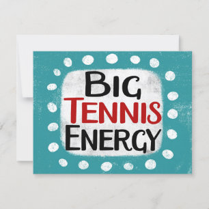 Big Tennis Energy Grußkarte Karte