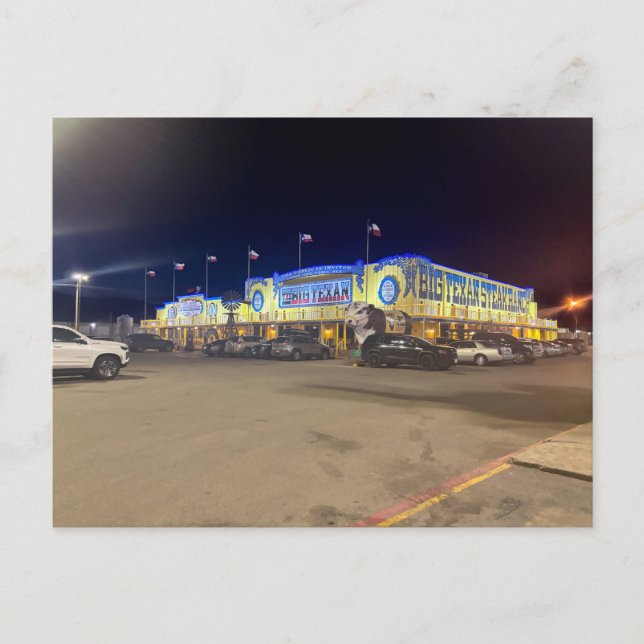 Big Texan Steak Ranch Postkarte (Vorderseite)