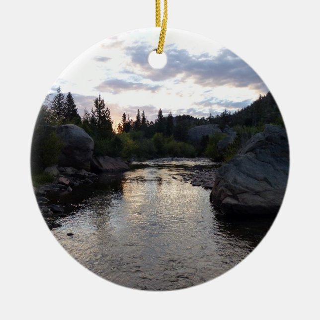 Big Thompson River bei Sunrise Keramik Ornament (Vorne)