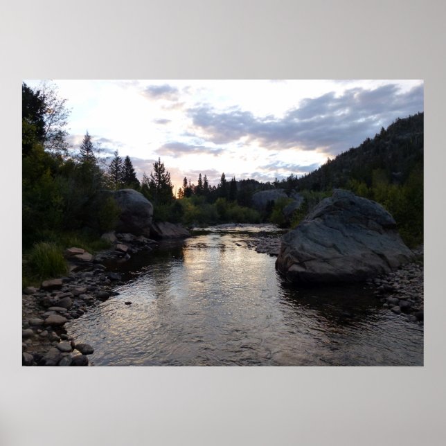 Big Thompson River bei Sunrise Poster (Vorne)