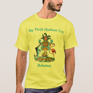 Big Thrift Harbor Cay, Bahamas mit Wappen T-Shirt
