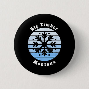 Big Timber Montana Snowflake Weihnachts-Winter Sou Button