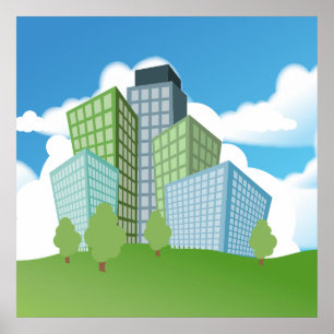 Big Time Corporation - Wolkenkratzer Poster