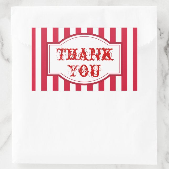 Big Top Carnival Circus Party Danke Stickers (Tasche)