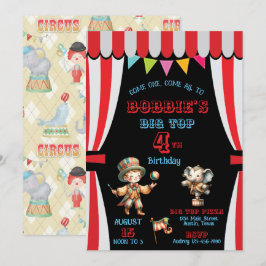 Big Top Circus Geburtstagseinladung Einladung