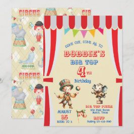 Big Top Circus Geburtstagseinladung Einladung