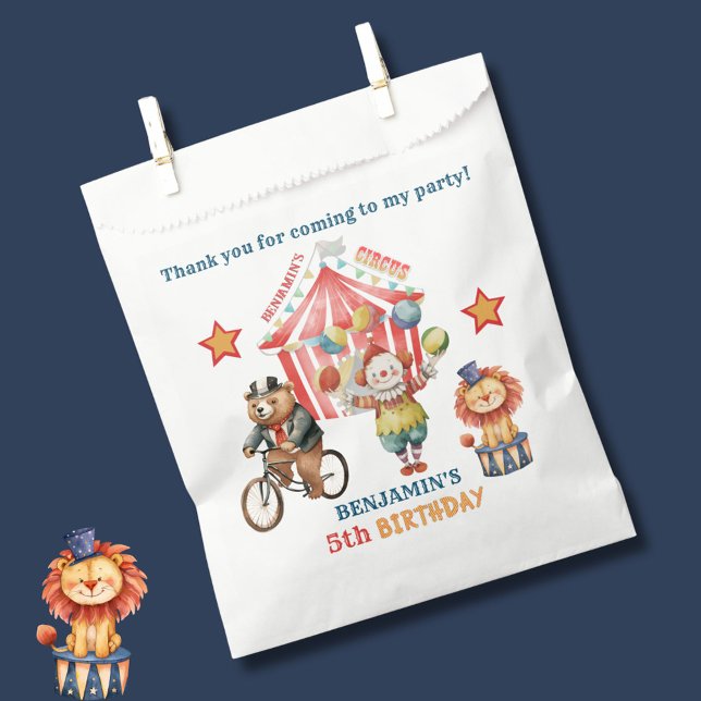 Big Top Circus Karneval Fünfter Geburtstag Geschenktütchen (Von Creator hochgeladen)