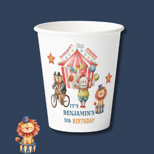 Big Top Circus Karneval Fünfter Geburtstag Pappbecher
