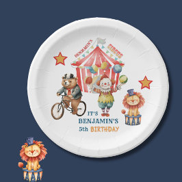 Big Top Circus Karneval Fünfter Geburtstag Pappteller