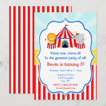 Big Top Circus Karneval Geburtstag in Rot