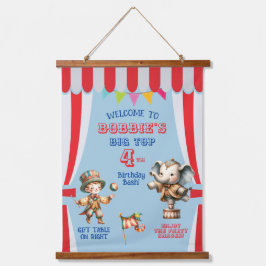 Big Top Circus Thema Geburtstag Wandteppich Mit Holzrahmen