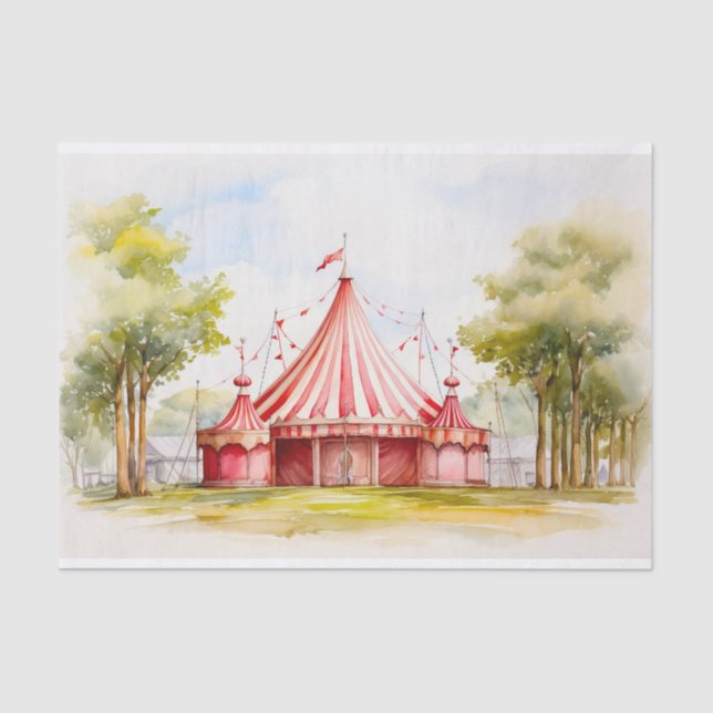Big Top Circus Zelt 1 Dekoupage Paper Seidenpapier (Vorderseite)