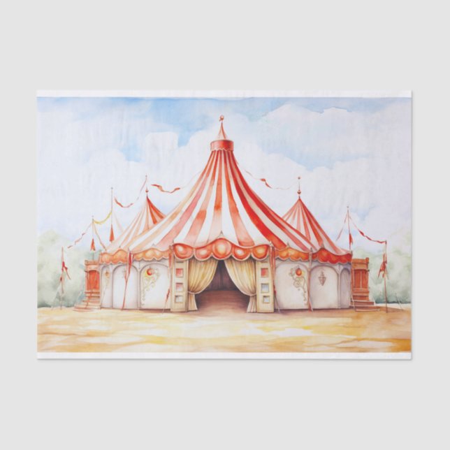 Big Top Circus Zelt 3 Decoupage Paper Seidenpapier (Vorderseite)