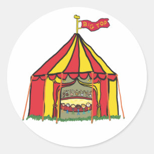 Big Top Circus Zelt Runder Aufkleber