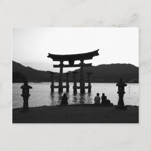 Big Torii bei Sonnenuntergang Postkarte