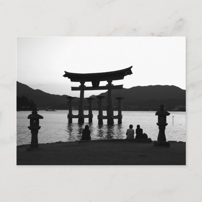 Big Torii bei Sonnenuntergang Postkarte (Vorderseite)