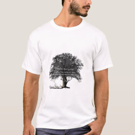 Big Tree Black Art -Silhouette Nature Illustration T-Shirt