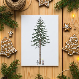 Big Tree Star Christmas Card Feiertagskarte