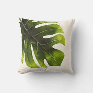 Big Tropical Palm Leaf Sommer Chic Custom Kissen