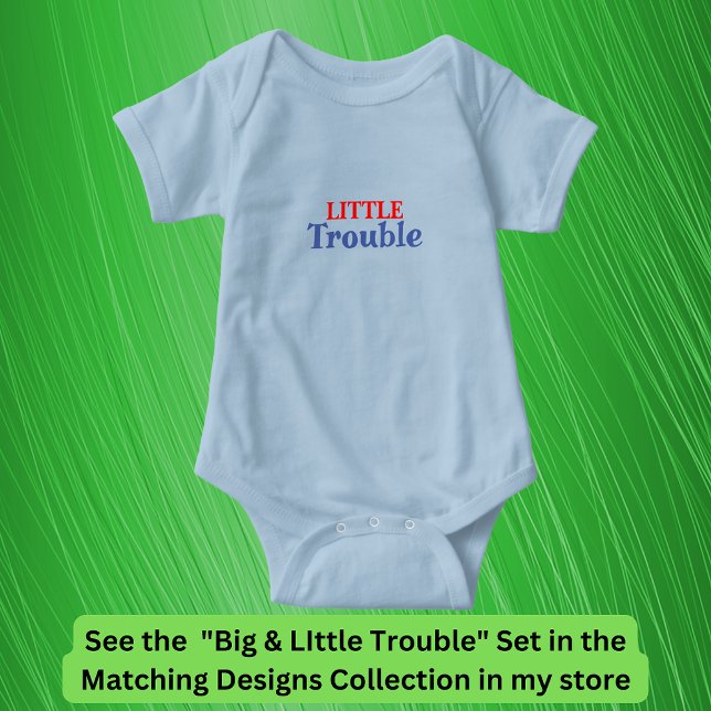Big Trouble Men, kleine Trouble Kids, Matching Baby Strampler (Von Creator hochgeladen)