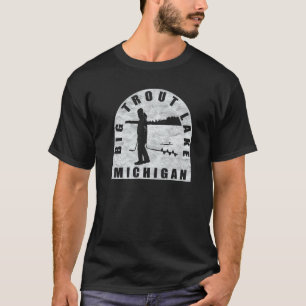 Big Trout Lake Eisangeln Michigan T-Shirt