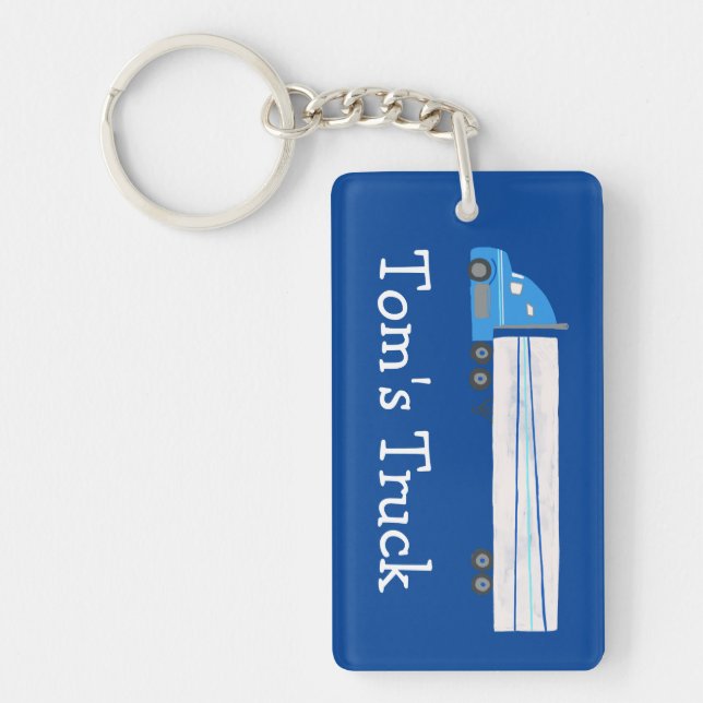 Big Truck 18 Wheeler Semi Rig KUSTOMIZE IT Schlüsselanhänger (Vorderseite)