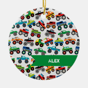 Big Truck Children's Kid Weihnachtsbaum Keramik Ornament