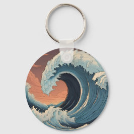 Big Tsunami Wave Schlüsselanhänger