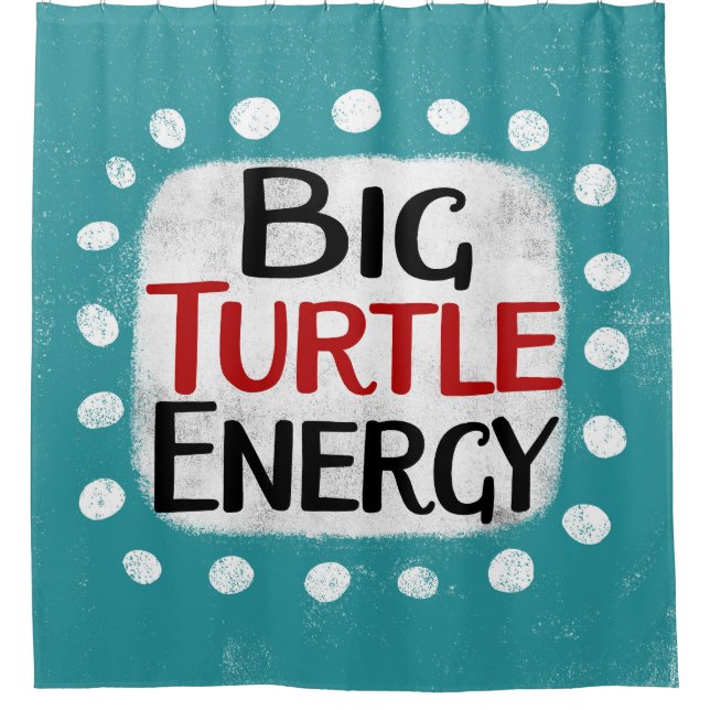 Big Turtle Energy Dusche Vorhang (Vorderseite)