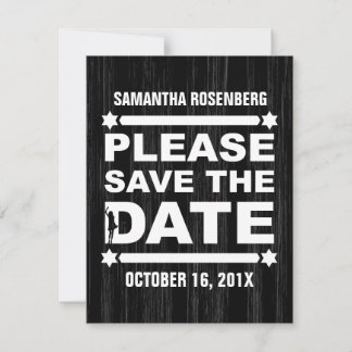 Big Type Bat Mitzvah Save the Date in Schwarz