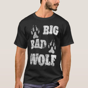 BIG und böse Wolf gestressten Pfotendruck T-Shirt