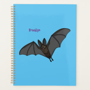 Big vampire bat cartoon illustration planer