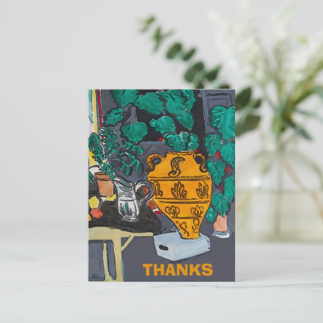 Big Vase Postkarte (Stehend Vorderseite)