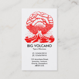 Big Volcano - Rot Visitenkarte