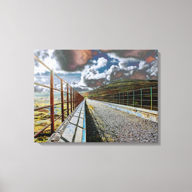 Big Water of Fleet Viaduct Card Acrylic Print Leinwanddruck (Vorderseite)