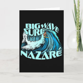 Big Wave Surfer 100 Fuß Welle Surf Nazare Portugal Karte
