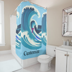 Big Wave Surfer Thunder_Cove Duschvorhang