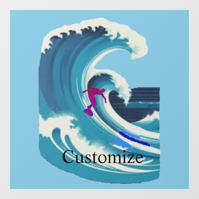 Big Wave Surfer Thunder_Cove Fensteraufkleber (Blatt)