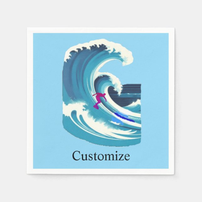 Big Wave Surfer Thunder_Cove Serviette (Vorderseite)