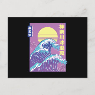 Big Wave Vaporwave Postkarte