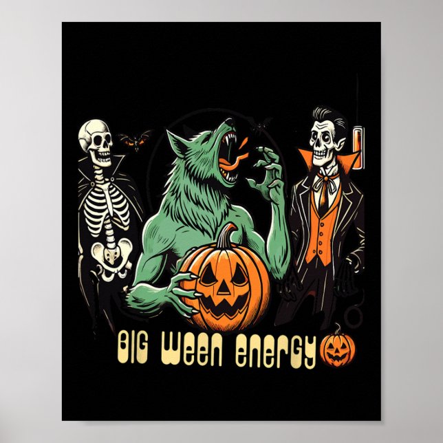 Big Wear Energy Halloween-Party für Horror Fans Poster (Vorne)