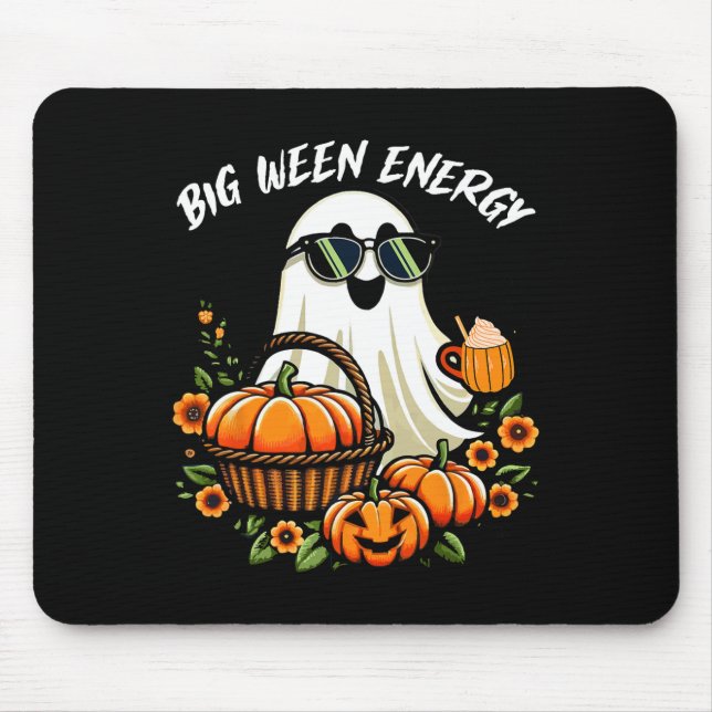 Big Week Energie Funny Ghost Drink Pumpkin Gewürz  Mousepad (Vorne)