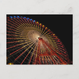 Big Wheel Funfair Nacht. Postkarte
