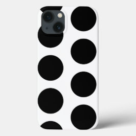 Big White and Black Polka Dots Case-Mate iPhone Hülle